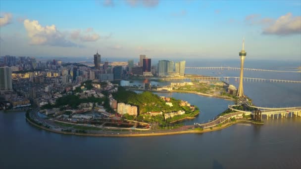 Zhuhai cityscape traffic panorama — Stock Video