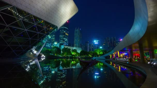 Paysage Urbain Guangzhou Panorama Aérien Avec Des Gens Timelapse Images — Video