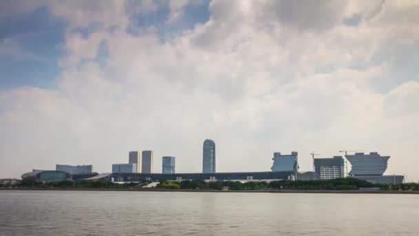 Den Guangzhou Průmyslové Město Letecké Panorama Timelapse Video Porcelán — Stock video