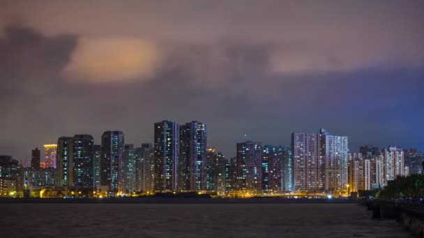 Zhuhai city seaside aerial panorama — Stock Video