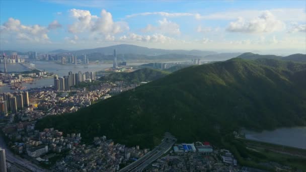 Paisagem urbana de zhuhai panorama de tráfego — Vídeo de Stock