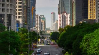 Guangzhou cityscape Rating hava panorama. 4 k timelapse görüntüleri Çin