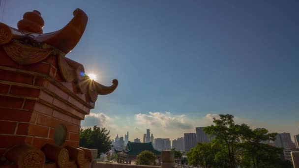 Shen Zhen Timelapse Cityscape Görüntüleri Gün Zaman Panorama — Stok video