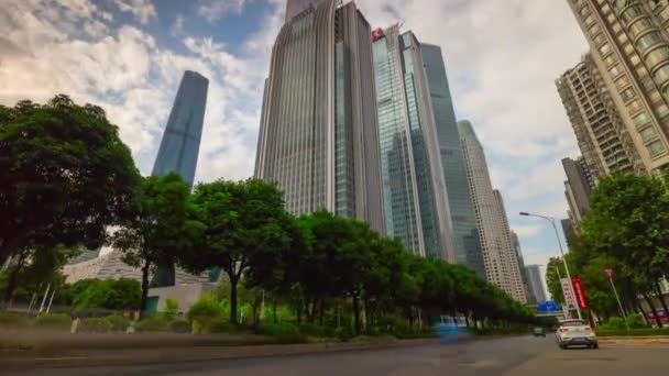 Guangzhou Cityscape Tráfego Aéreo Panorama Timelapse Imagens China — Vídeo de Stock