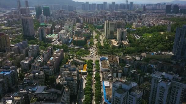 Zhuhai stadsbild trafik panorama — Stockvideo