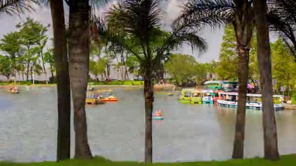 Slunečný Den Zhuhai Město Slavné Jingshan Park Jezero Panorama Timelapse — Stock video