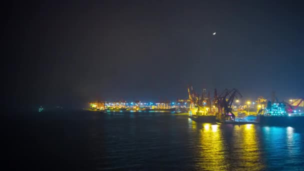 Shen Zhen Timelapse Dock Cityscape Görüntüleri Panorama — Stok video