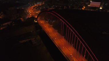 Zaman atlamalı gece cityscape Rating görüntüleri Wuhan City, Çin