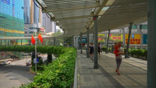 Shenzhen Kina Apr 2017 Avsluta Fönstret Världen Station Shenzhen Metro — Stockvideo