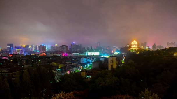 Imágenes Del Tráfico Urbano Ciudad Wuhan China — Vídeo de stock