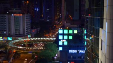 Çin gece zaman shenzhen Rating panorama 4k