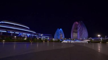 Zhuhai, Çin - Eylül 2017: zhuhai şehir ünlü opera binası kare panorama 4k yaklaşık Eylül 2017 zhuhai, Çin.