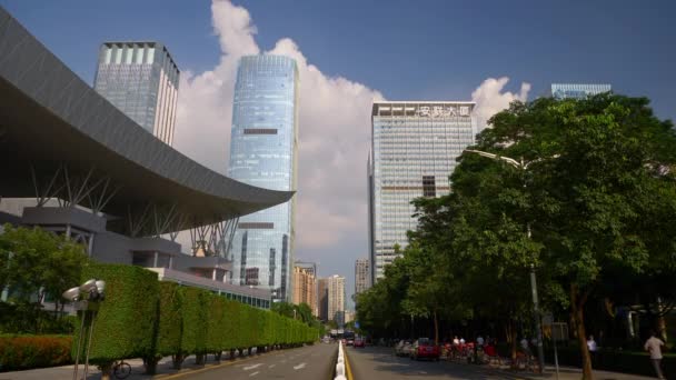 Chine Jour Heure Shenzhen Panorama Circulation — Video