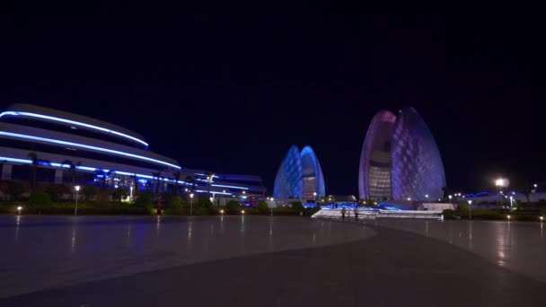 Zhuhai China September 2017 Zhuhai Staden Berömda Operahus Fyrkantig Panorama — Stockvideo