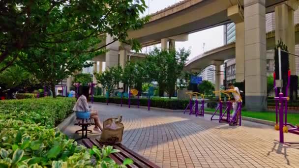 人と上海の路上で日時間のトラフィック 映像中国 — ストック動画