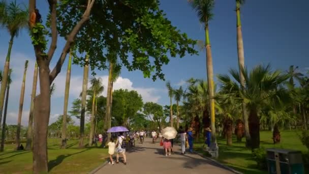 Zhuhai City Park Panorama Anteny Timelapse Nagrania — Wideo stockowe