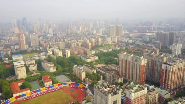 Stadsgezicht Beelden Van Wuhan Stad China — Stockvideo