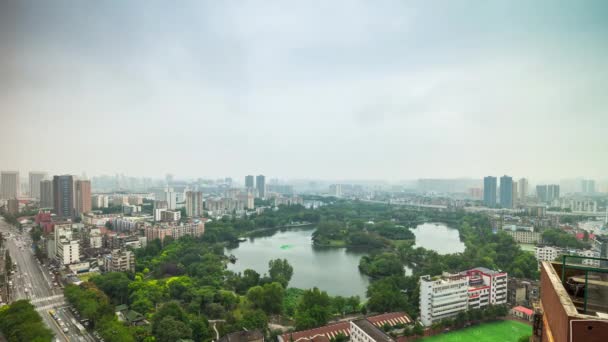 Stadsgezicht Beelden Van Wuhan Stad China — Stockvideo