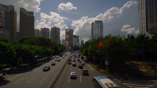 Китай День Шэньчжэнь Панорама Движения — стоковое видео