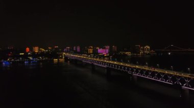 Cityscape trafik görüntülerini Wuhan city, Çin