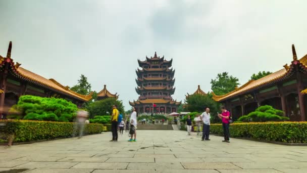 Wuhan caminar bahía puente panorama — Vídeo de stock