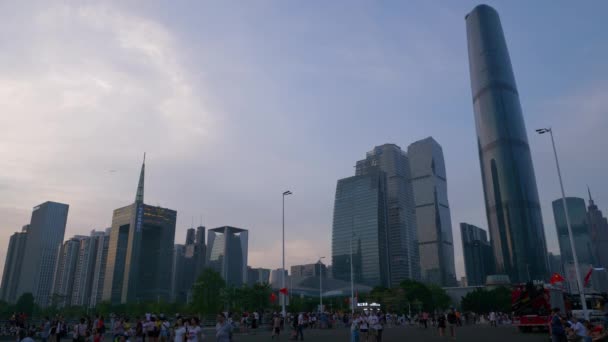 Pessoas Andando Nas Ruas Guangzhou Imagens China — Vídeo de Stock