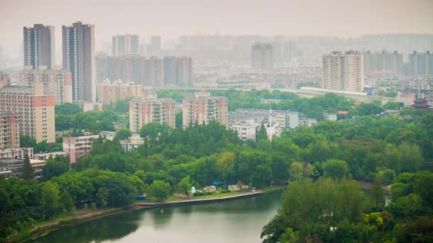 Filmato Paesaggio Urbano Della Città Wuhan Cina — Video Stock