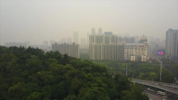 Çin Wuhan Şehrinin Şehir Manzaralı Görüntüleri — Stok video