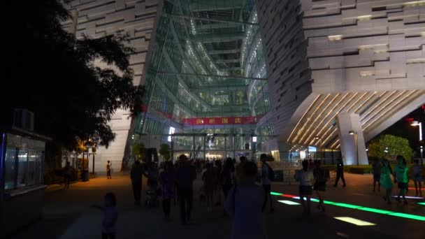 Menschen Auf Den Straßen Von Guangzhou Filmmaterial China — Stockvideo