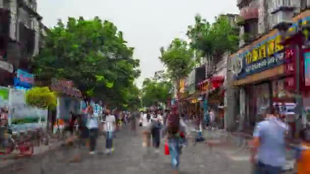 Wuhan wandelen bay bridge panorama — Stockvideo