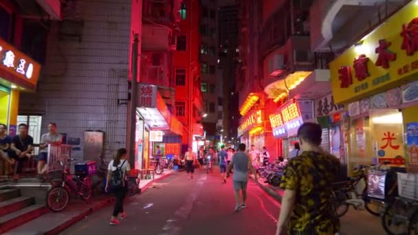 Shen Zhen Cityscape Traffic People Footage Panorama — Stock Video