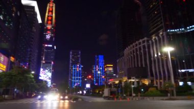 Çin gece zaman shenzhen Rating panorama 4k