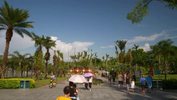 珠海市公園空中パノラマ タイムラプス映像 — ストック動画