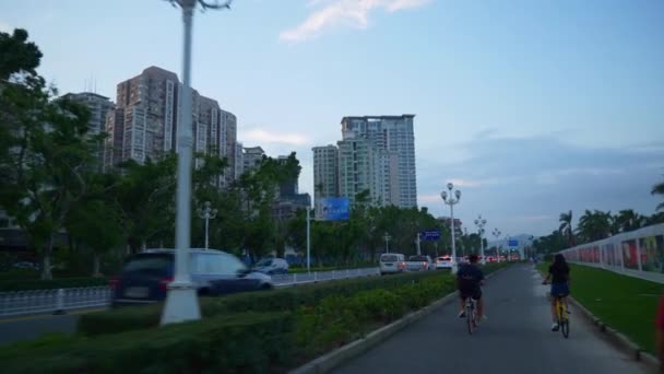 珠海市交通街十字路口空中全景4K — 图库视频影像