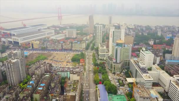 Cityscape Footage Wuhan City China — Stock Video