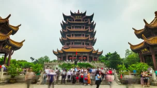 Wuhan andar baía ponte panorama — Vídeo de Stock