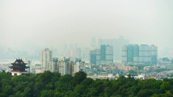 Stadtbild Der Stadt Wuhan China — Stockvideo