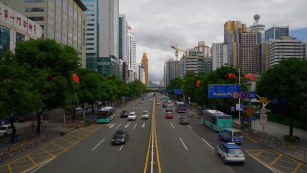 Σεν Zhen Cityscape Κίνηση Μήκος Πόδηα Πανόραμα — Αρχείο Βίντεο
