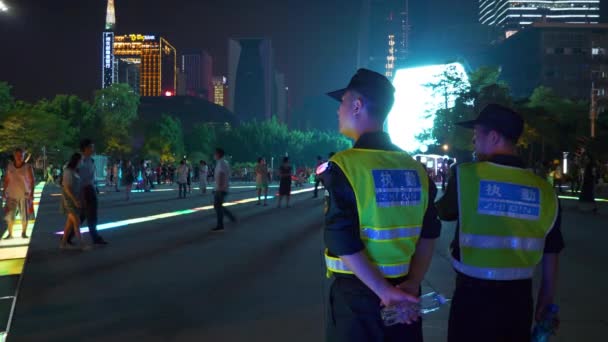 Gente Che Cammina Strade Guangzhou Filmati Cina — Video Stock