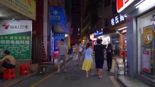Σεν Zhen Cityscape Κυκλοφορίας Ανθρώπους Πλάνα Πανόραμα — Αρχείο Βίντεο