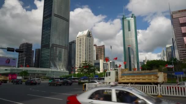 Shen Zhen Paisaje Urbano Imágenes Tráfico Panorama — Vídeo de stock