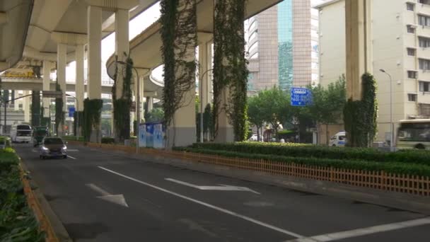 Dag Tijd Verkeer Straten Van Shanghai Met Mensen Beelden China — Stockvideo