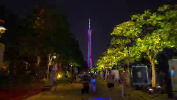 上海街头的夜间交通与人 画面中国 — 图库视频影像
