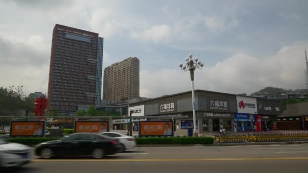 Zhuhai City Dopravní Křižovatka Ulic Letecké Panorama Čína — Stock video