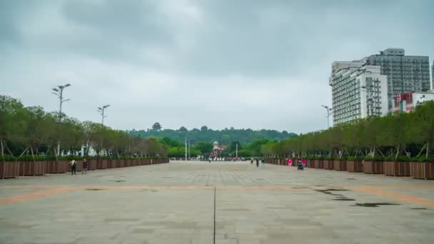 Zhuhai Ciudad Tráfico Calle Cruce Antena Panorama China — Vídeos de Stock