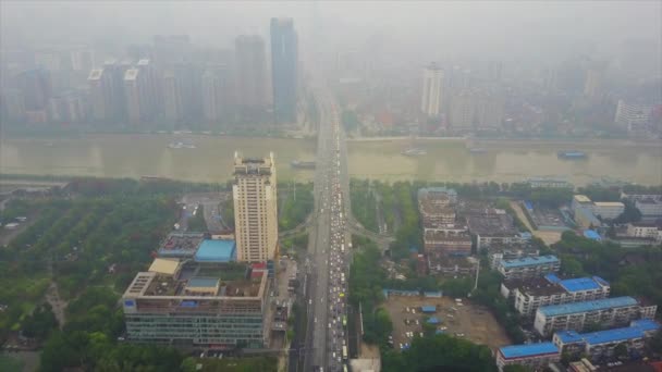 Кадри Міський Пейзаж Ухань Міста Китай — стокове відео