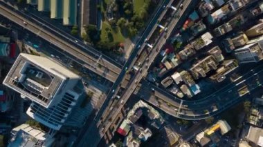 Gün zaman Taipei Rating cityscape panorama. 4 k görüntüleri Çin