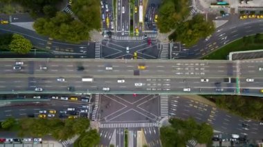 Gün zaman Taipei Rating cityscape panorama. 4 k görüntüleri Çin