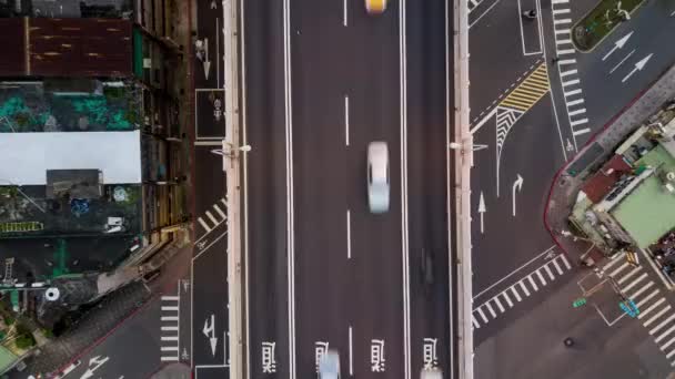 Dag Tijd Taipei Verkeer Stadsgezicht Panorama Beelden China — Stockvideo