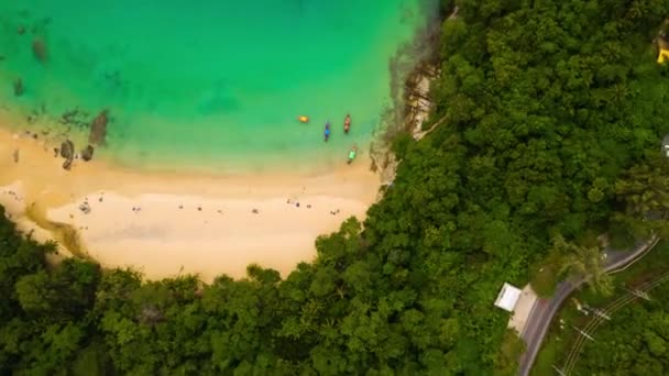 Foto Panorâmica Famosa Praia Resort Ilha Phuket Timelapse Footage — Vídeo de Stock